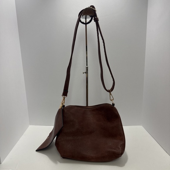 Dasein Hobo Bag Wallet Set Brown Shoulder Crossbody Adjustable Western Boho‎ Y2K - Picture 1 of 8